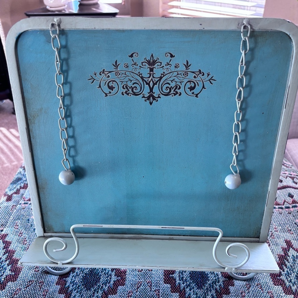 Creative Co-Op Metal Cookbook IPad Holder, Blue